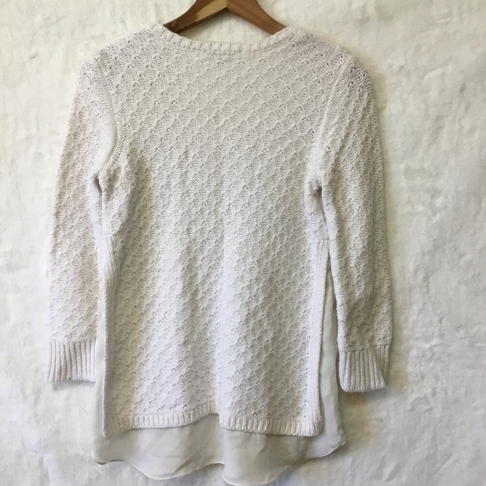 Loft White Long Sleeve Knit Top - Picture 4 of 9